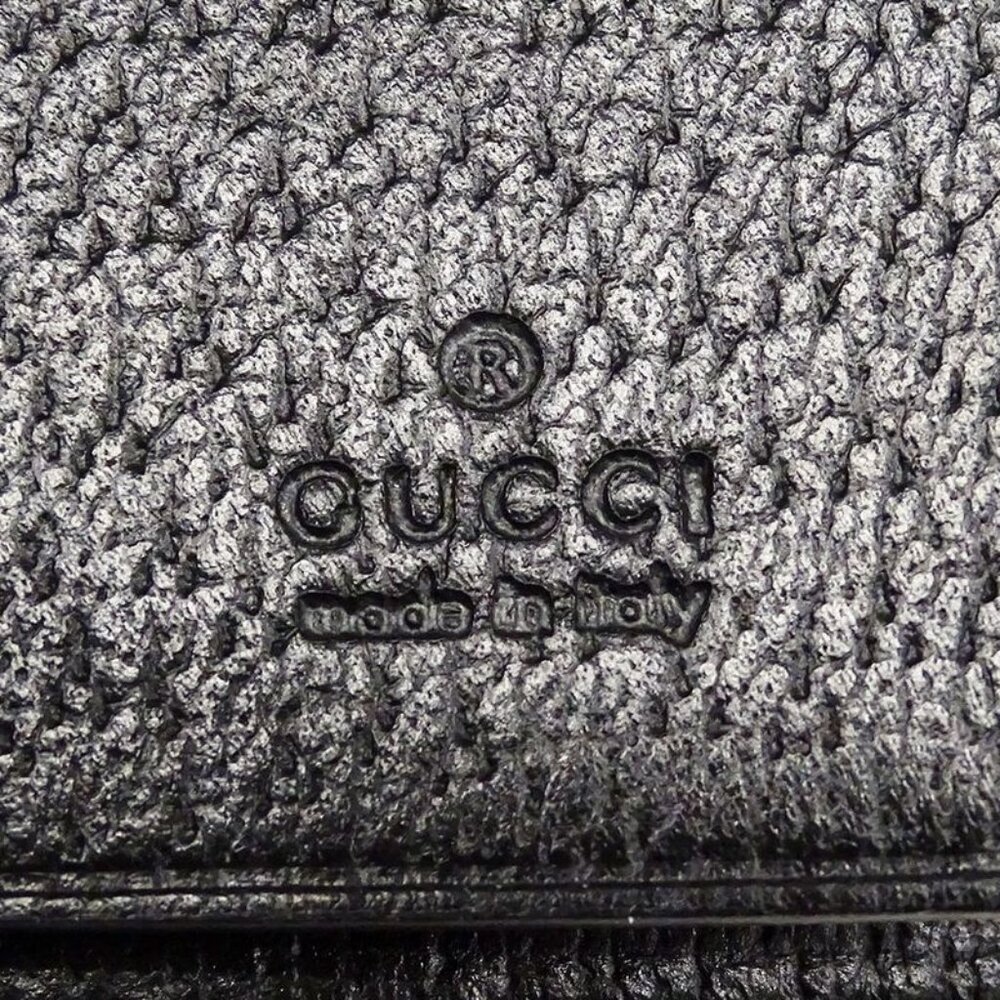 ★SOLD★ Gucci Key Case Animalier Leather Black 6 - Picture 7 of 11